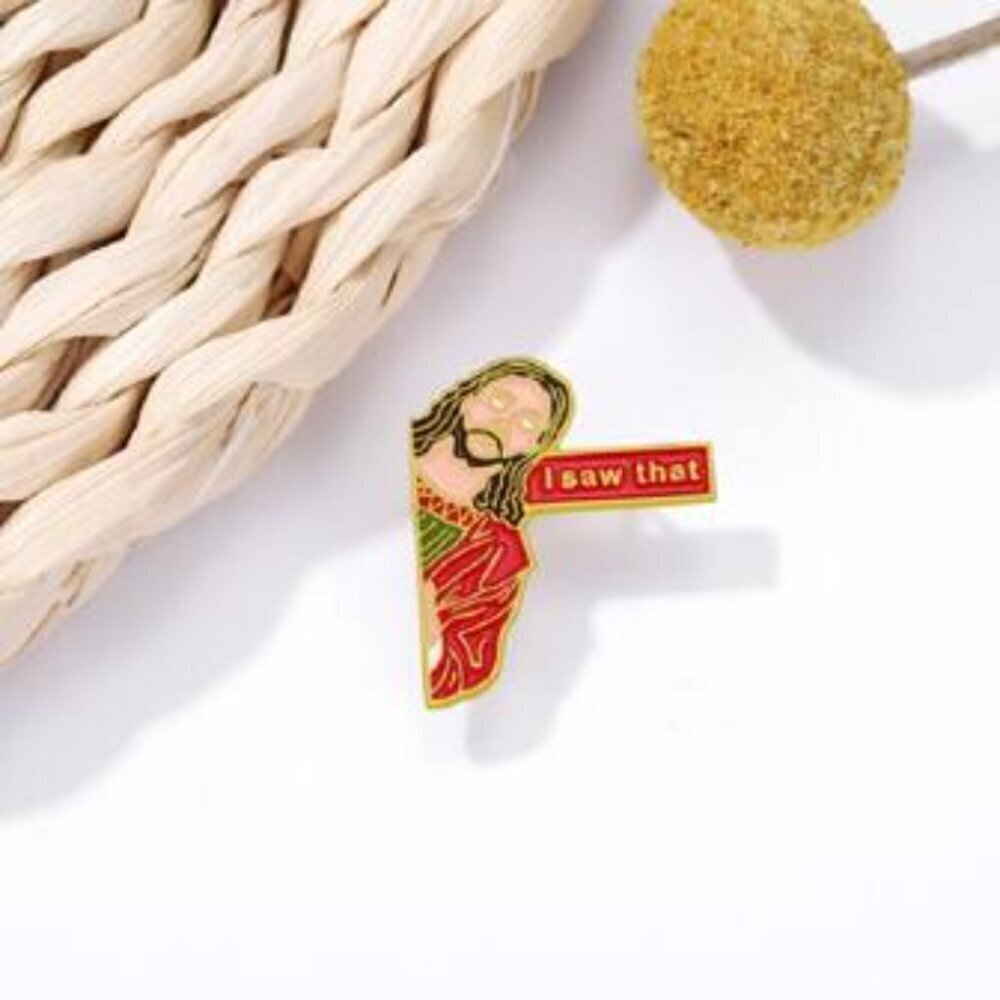 1PC Cartoon character head design brooch